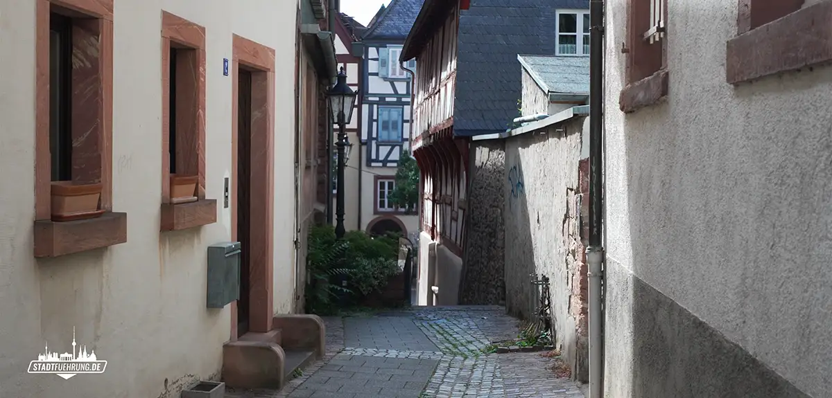 Blick in die Metzgergasse Aschaffenburg