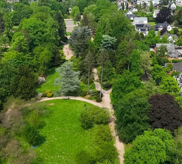 Luftaufnahme vom Bunten Garten Mönchengladbach