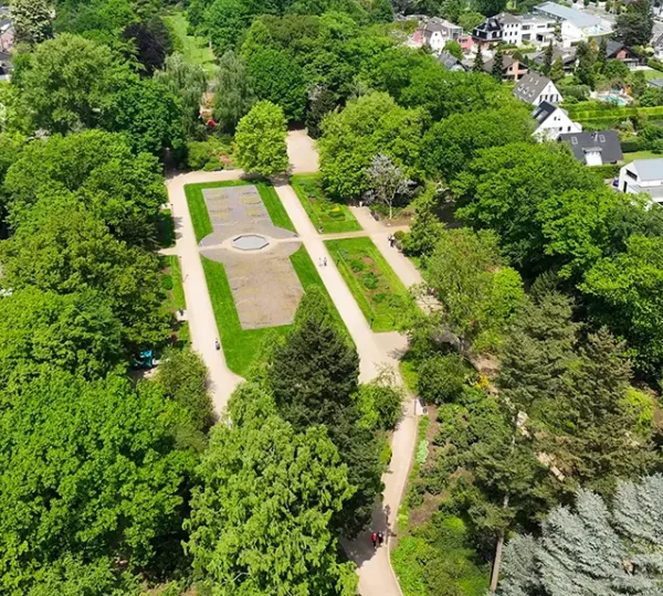 Luftaufnahme vom Bunten Garten Mönchengladbach
