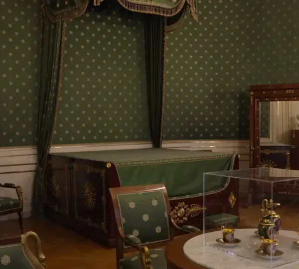 Schlafzimmer der Königin im Schloss Nymphenburg