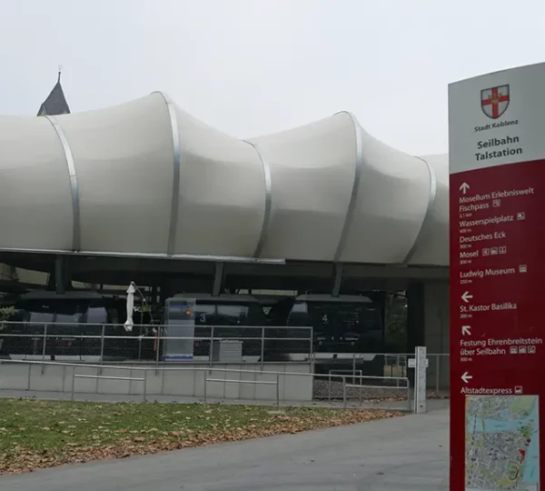 Talstation der Seilbahn Koblenz