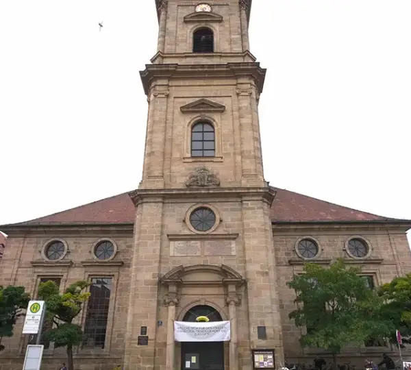 Turm der Hugenottenkirche Erlangen