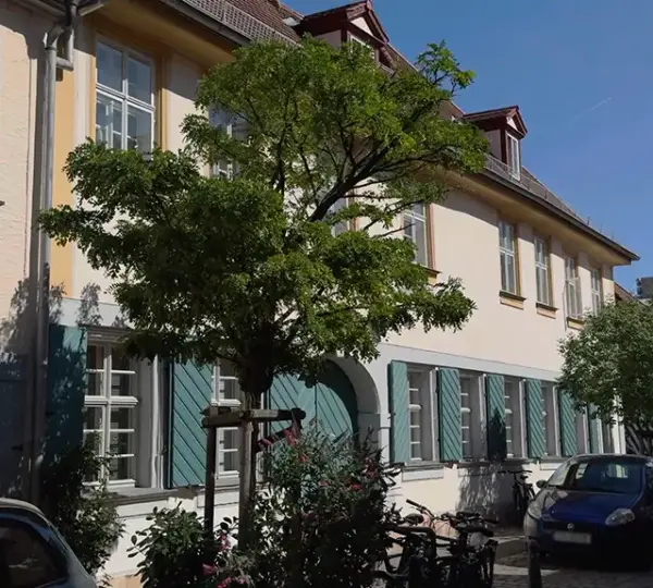 Typische Straßenansicht in der Altstadt von Erlangen